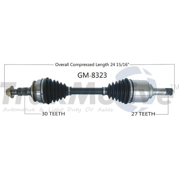 Surtrack Axle Cv Axle Shaft, Gm-8323 GM-8323 - main